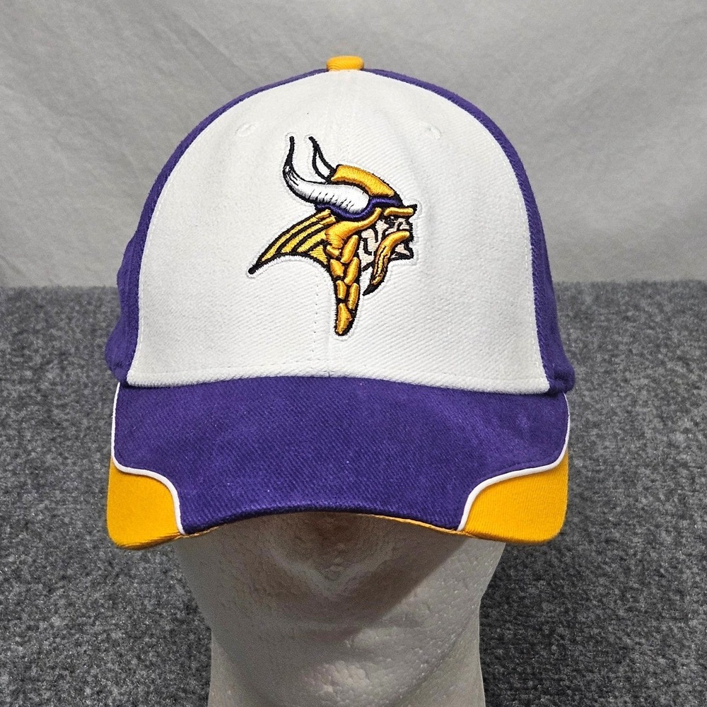 Vintage Minnesota Vikings NFL Team Apparel Hat Purple Gold Fanwear 90s NFL Gear
